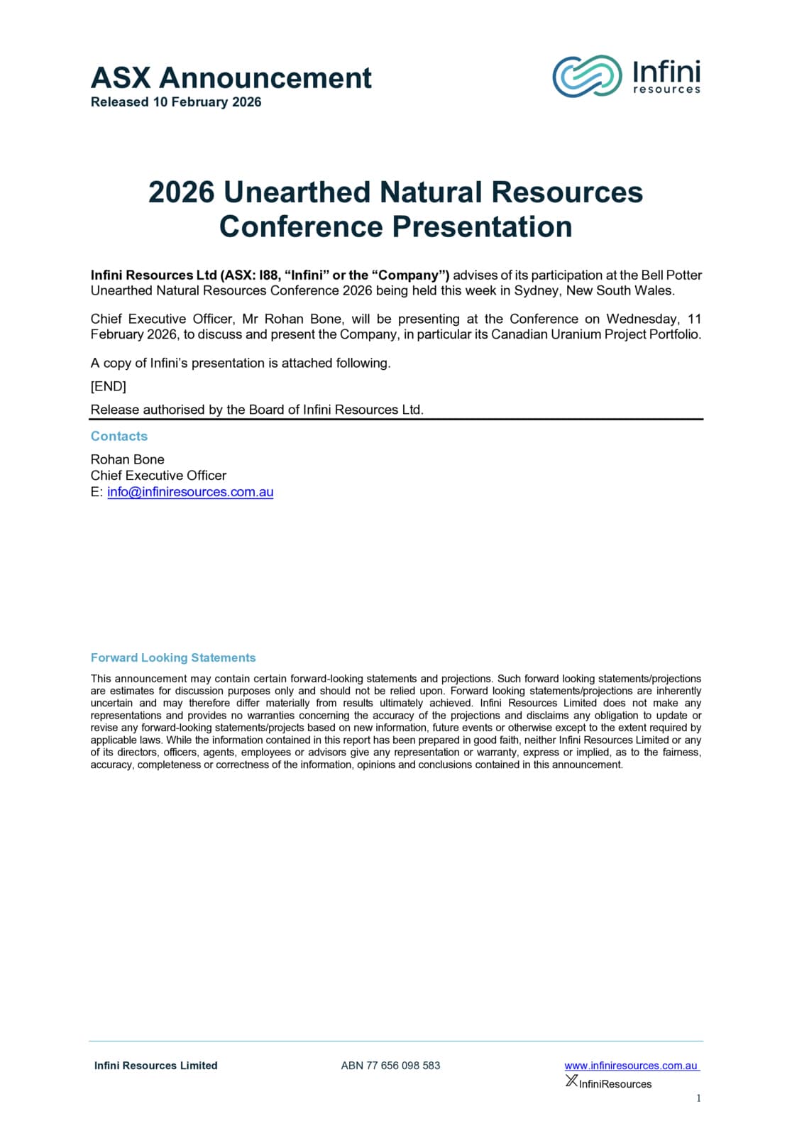 2026 Unearthed Natural Resources Conference Presentation